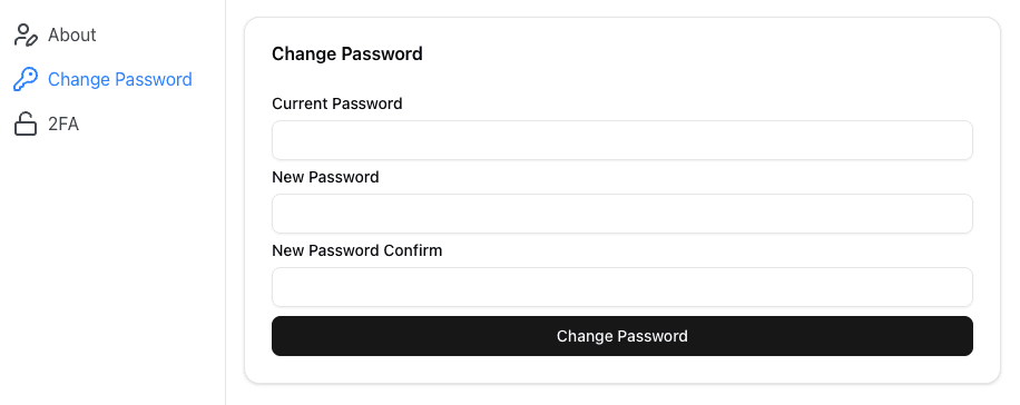 user change password